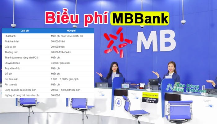 Biểu phí rút tiền ngân hàng MBBank