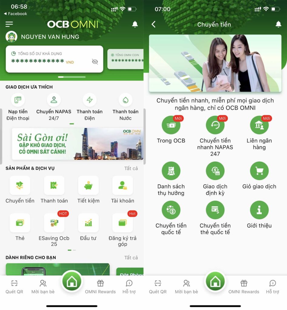 Hướng dẫn nhập mã giới thiệu OCB OMNI nhận ngay 30K