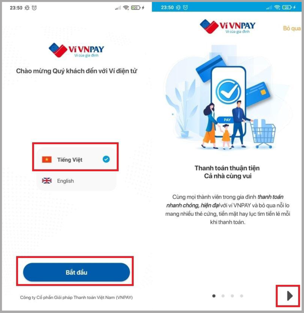 Tải app và đăng ký tài khoản VNPAY